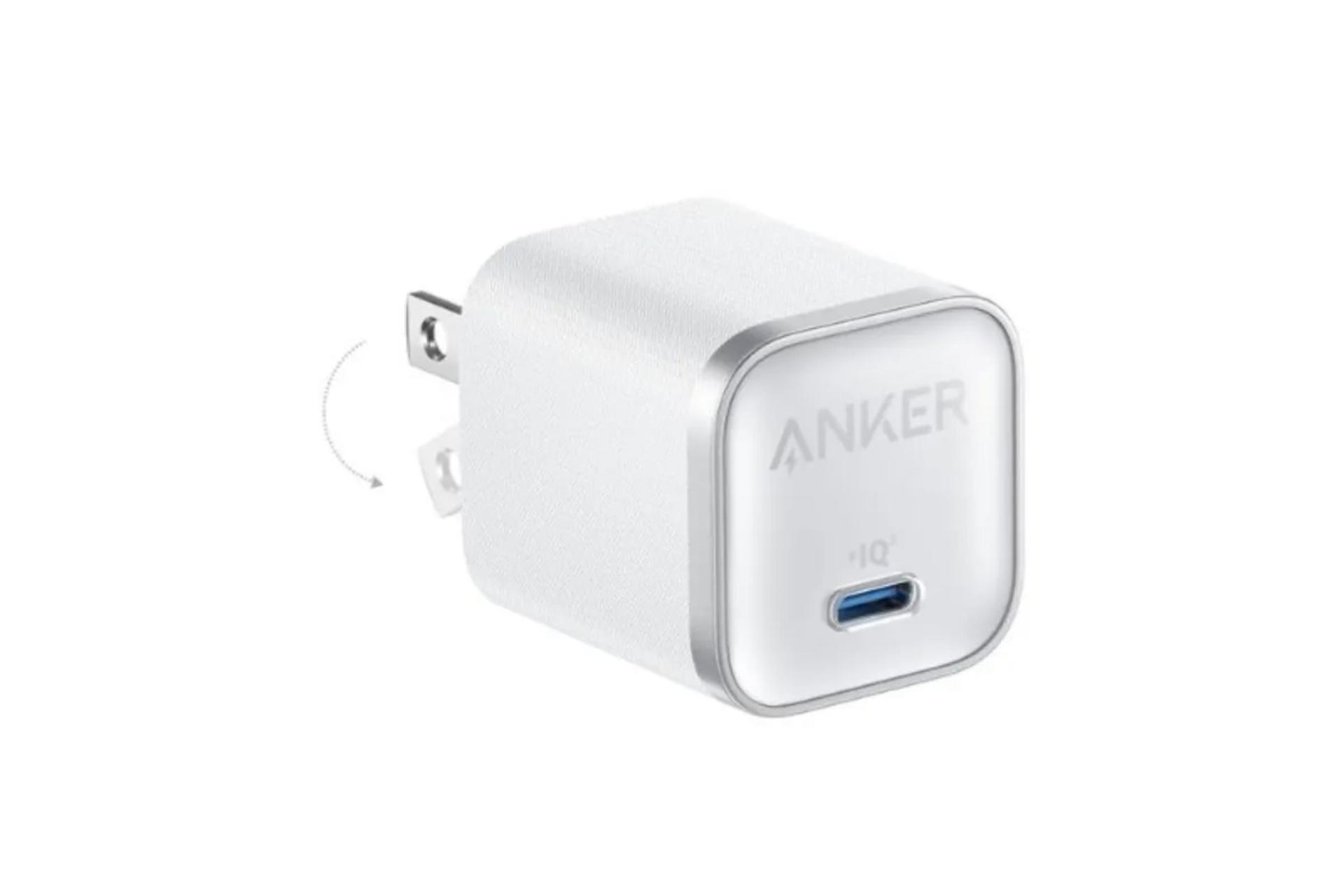 شارژر انکر Nano Charger 45W A2692 همراه با کابل Type-C رنگ سفید