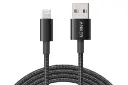 کابل شارژ USB انکر Type-A به Lightning مدل Nylon A8153 با طول 1.8 متر مشکی