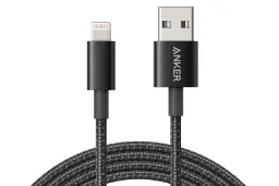 کابل شارژ USB انکر Type-A به Lightning مدل Nylon A8153 با طول 1.8 متر مشکی