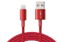 کابل شارژ USB انکر Type-A به Lightning مدل Nylon A8153 با طول 1.8 متر قرمز