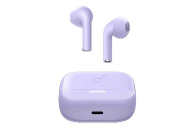 نمای جلوی ایرباد بی سیم انکر SoundCore K20i رنگ بنفش
