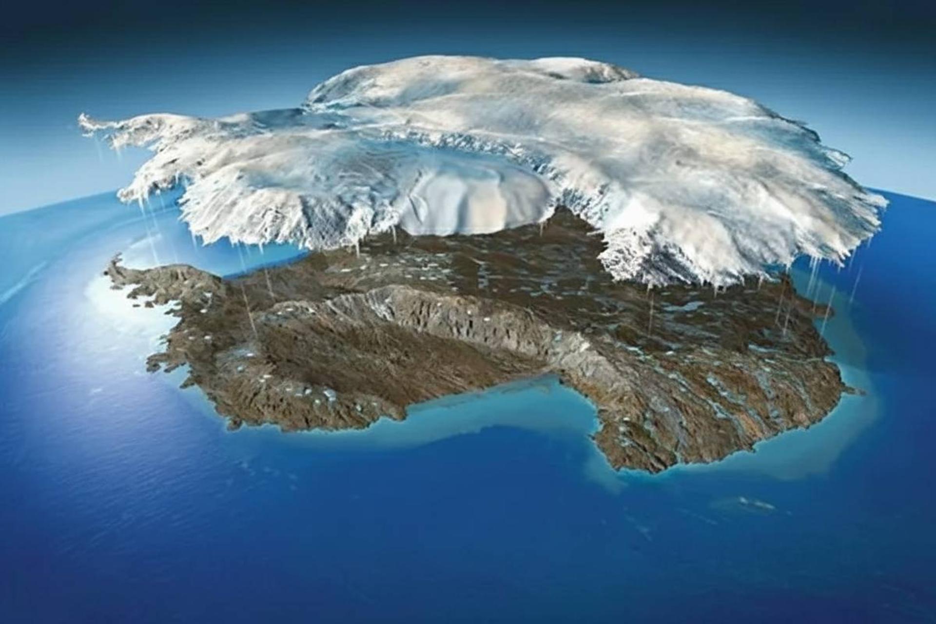 اگر تمام یخ‌های جنوبگان آب شود، این قاره چه شکلی خواهد شد؟