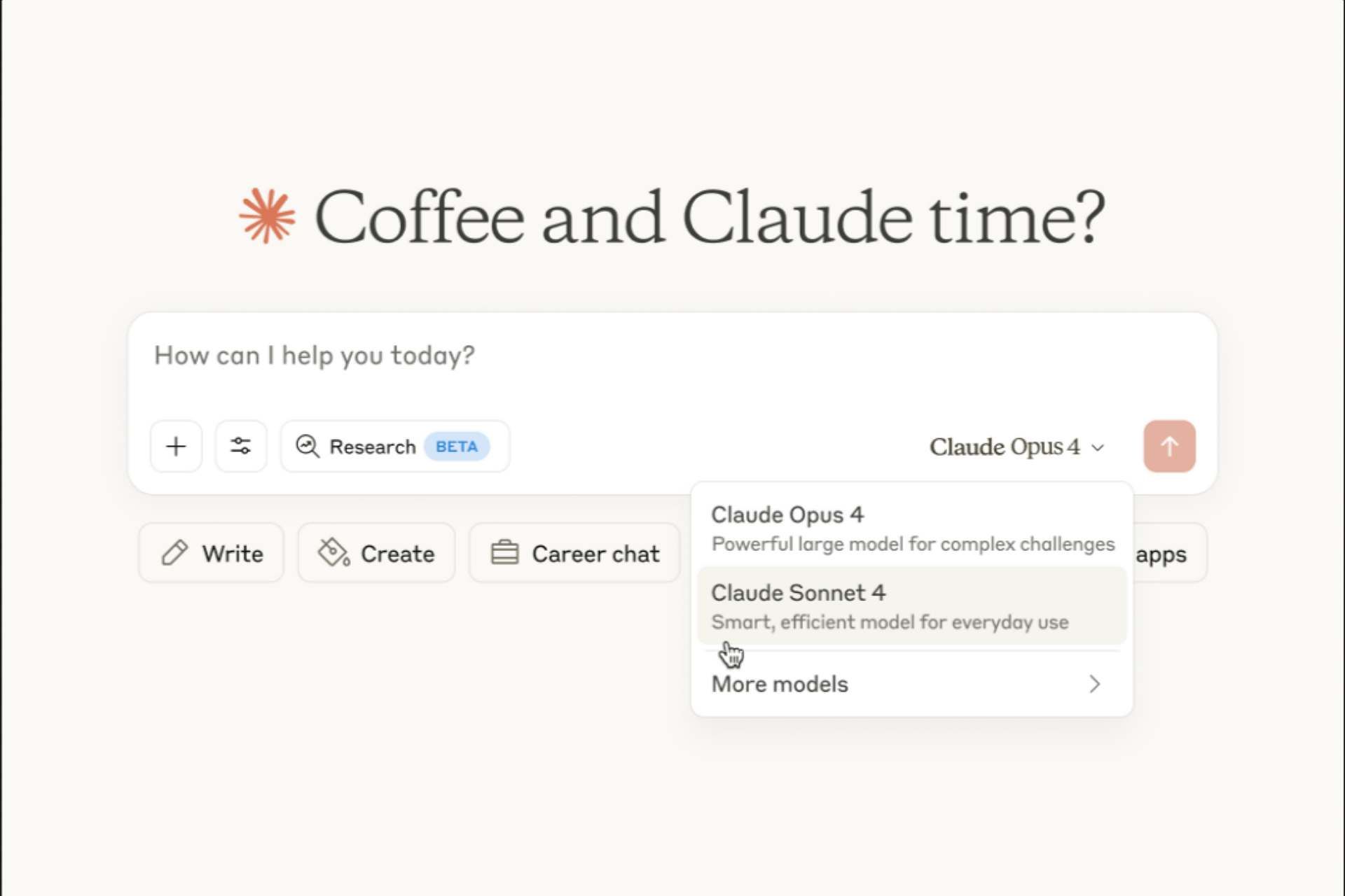 صفحه‌ی اصلی هوش مصنوعی Claude 4