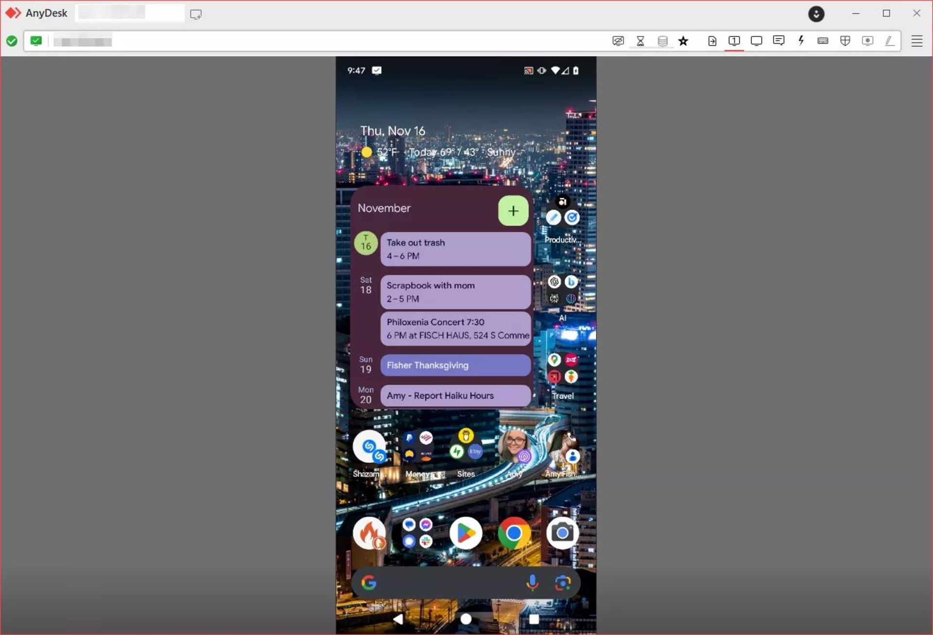 نمایش صفحه‌ی گوشی هوشمند روی کامپیوتر با AnyDesk