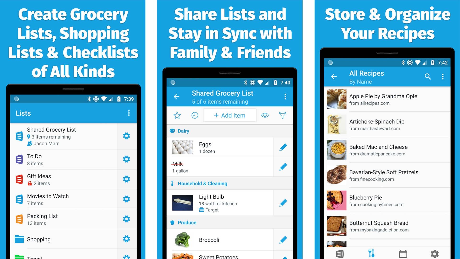 اپلیکیشن +AnyList: Grocery Shopping List 4