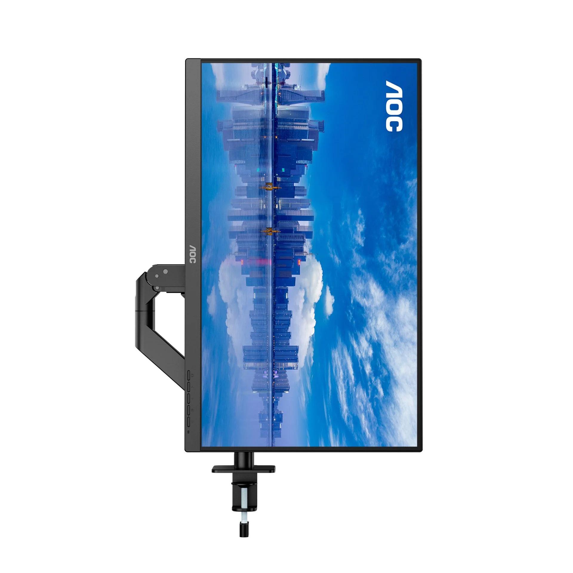 نمایشگر چرخش یافته مانیتور با پایه‌ی ارگونومیک AOC U27P3UB