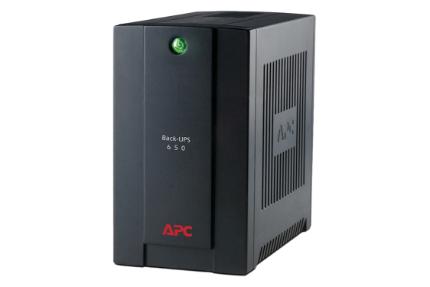 نمای نیمرخ یو پی اس ای پی سی مدل BX650CI با ظرفیت 650 ولت آمپر با نمایش پنل جلو و سمت راست