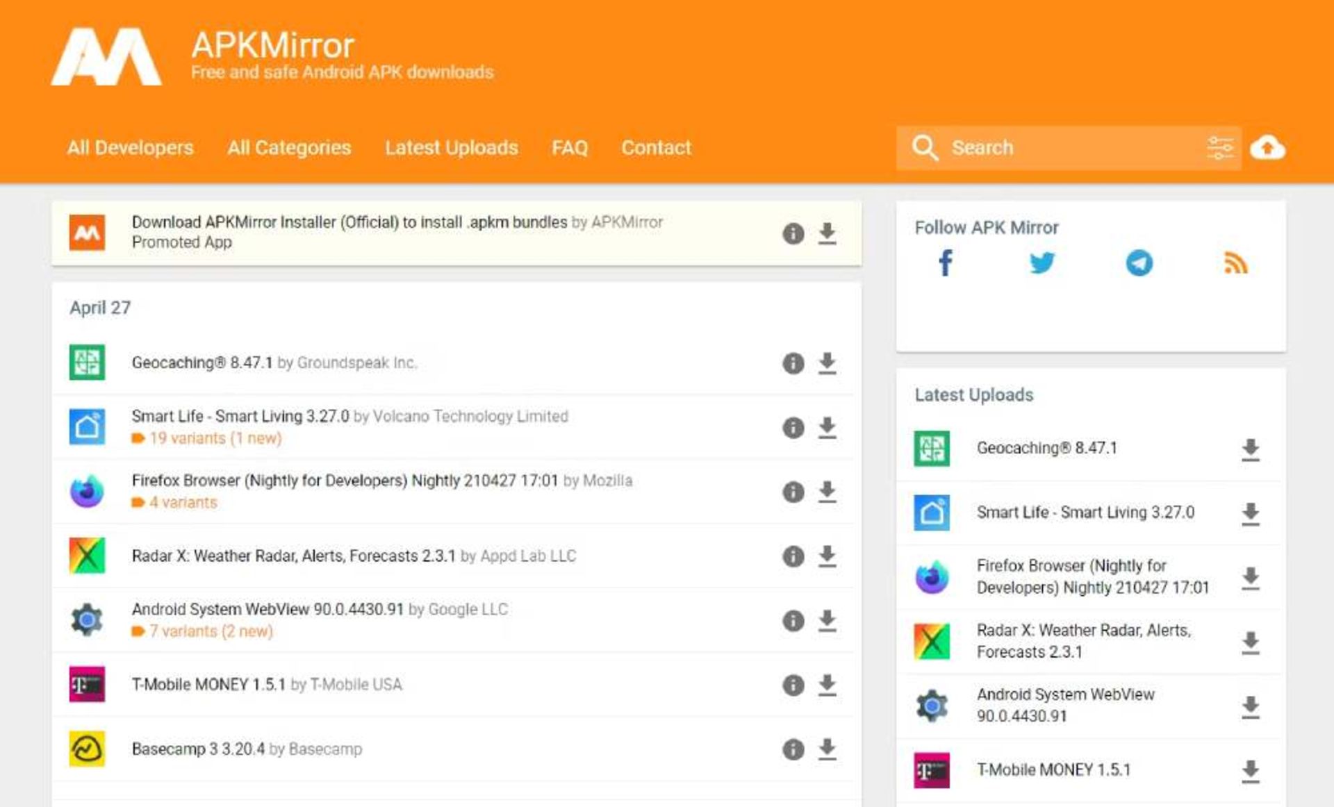 مرجع متخصصين ايران وب‌سايت APK Mirror