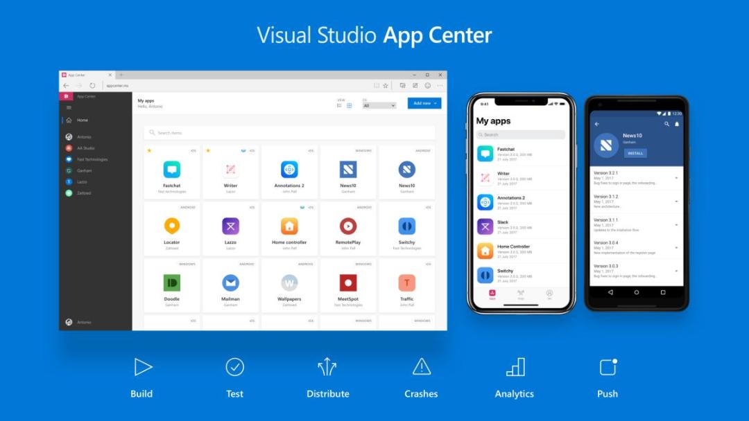 پلتفرم App Center ویژوال استودیو