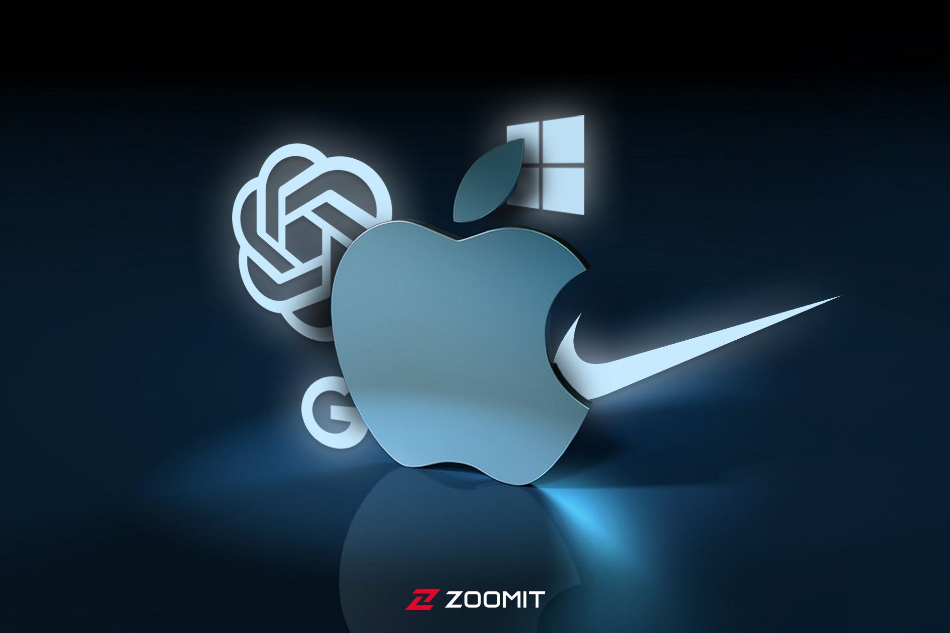 لوگو اپل مایکروسافت گوگل نایکی اوپن‌ای‌آی