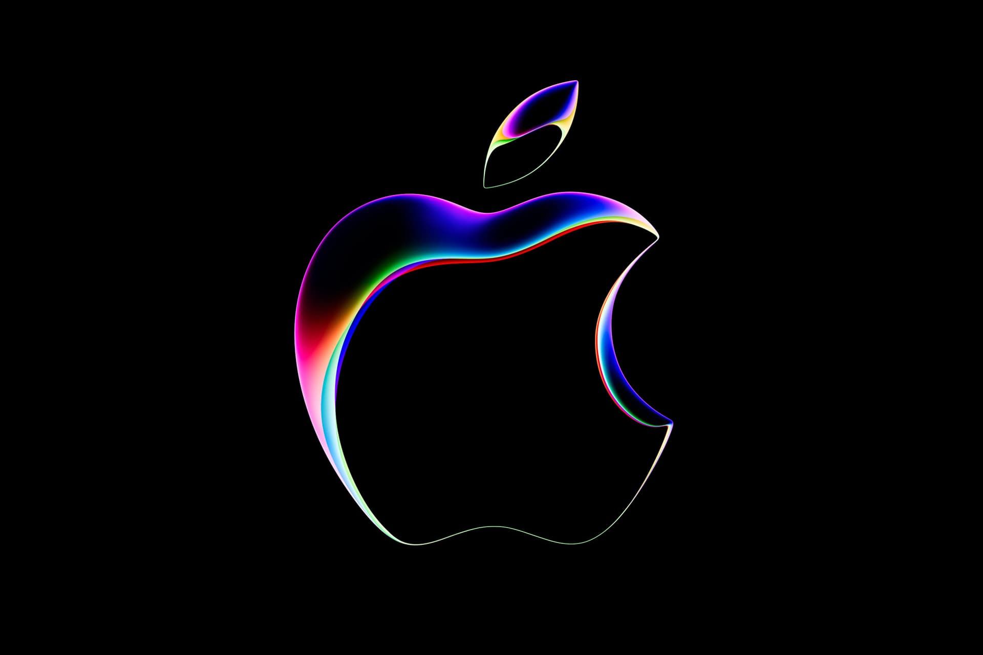 لوگو رنگین کمانی اپل برای WWDC 2023