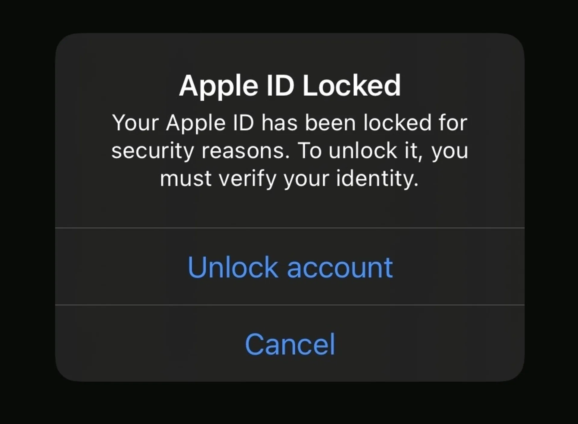 ارور apple id locked