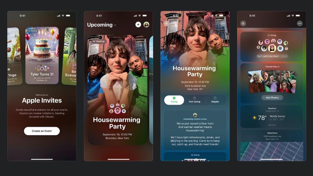 اسکرین‌شات اپلیکیشن Apple Invites
