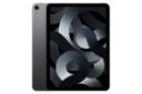 نمای کلی تبلت آیپد ایر 2022 اپل / Apple iPad Air 2022 با نمایشگر روشن و نمایش دوربین پنل پشت رنگ خاکستری تیره