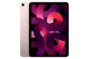 نمای کلی تبلت آیپد ایر 2022 اپل / Apple iPad Air 2022 با نمایشگر روشن و نمایش دوربین پنل پشت رنگ صورتی