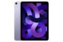 نمای کلی تبلت آیپد ایر 2022 اپل / Apple iPad Air 2022 با نمایشگر روشن و نمایش دوربین پنل پشت رنگ بنفش