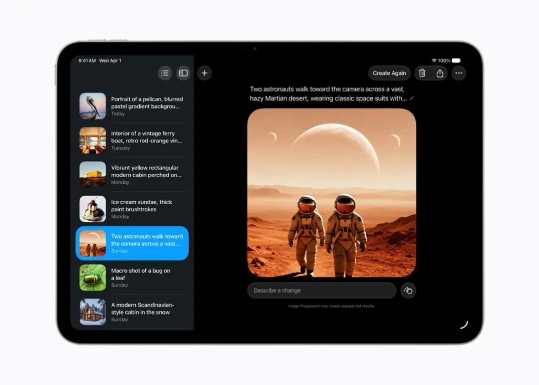 قابلیت Image Playground در آیپد iPadOS 27