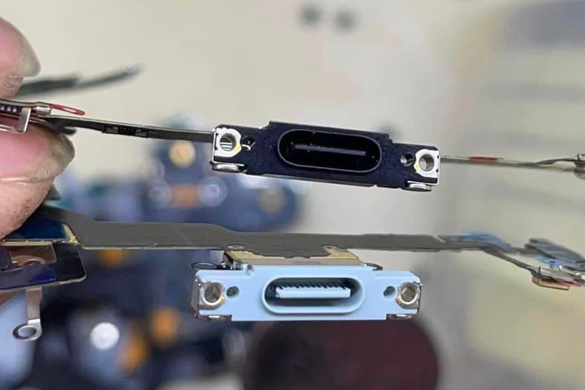 تصویر منتسب‌به پورت USB-C آیفون ۱۵