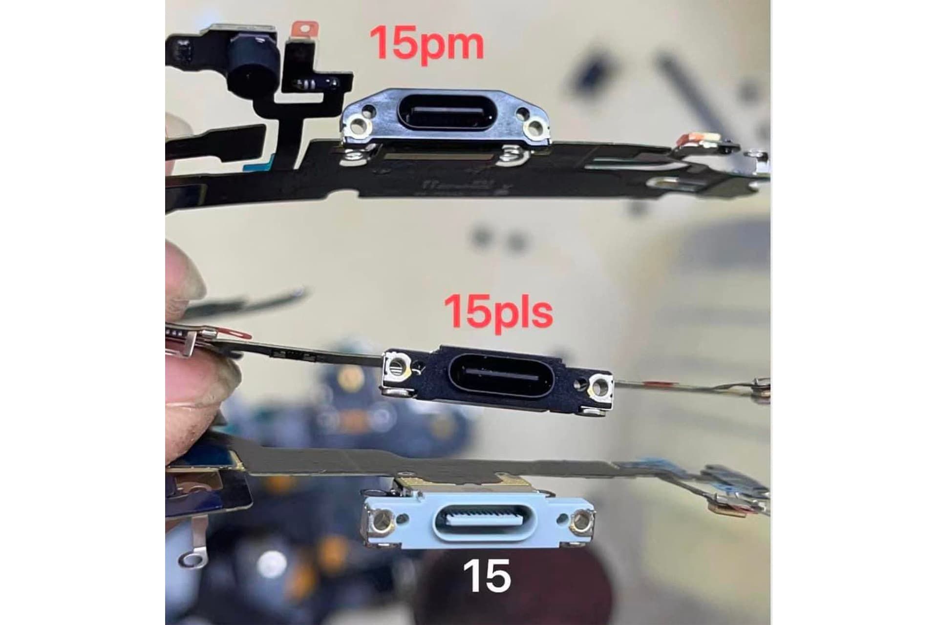 درگاه تایپ سی آیفون ۱۵ اپل تصویر غیررسمی