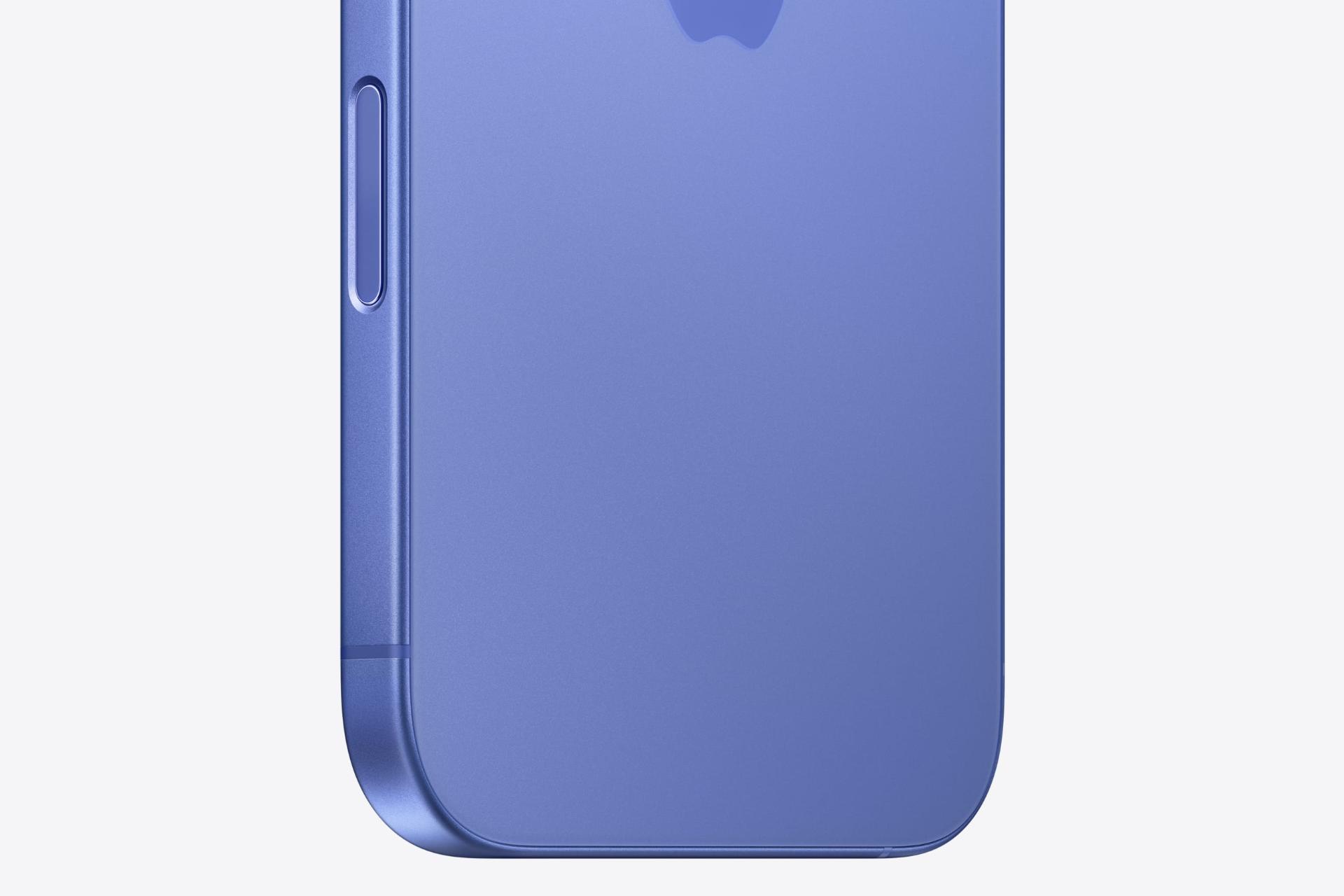 لبه پایین گوشی موبایل آیفون 16 اپل آبی / Apple iPhone 16