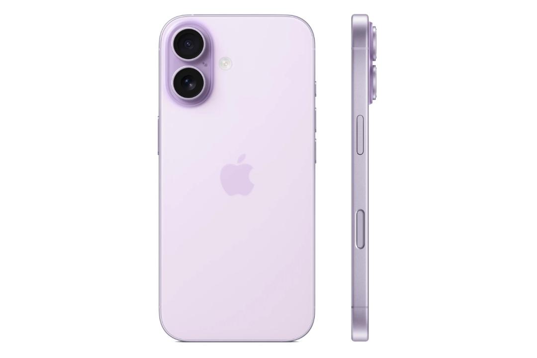 گوشی موبایل اپل آیفون 17 رنگ بنفش نمای پنل جانبی و پشت Apple iPhone 17