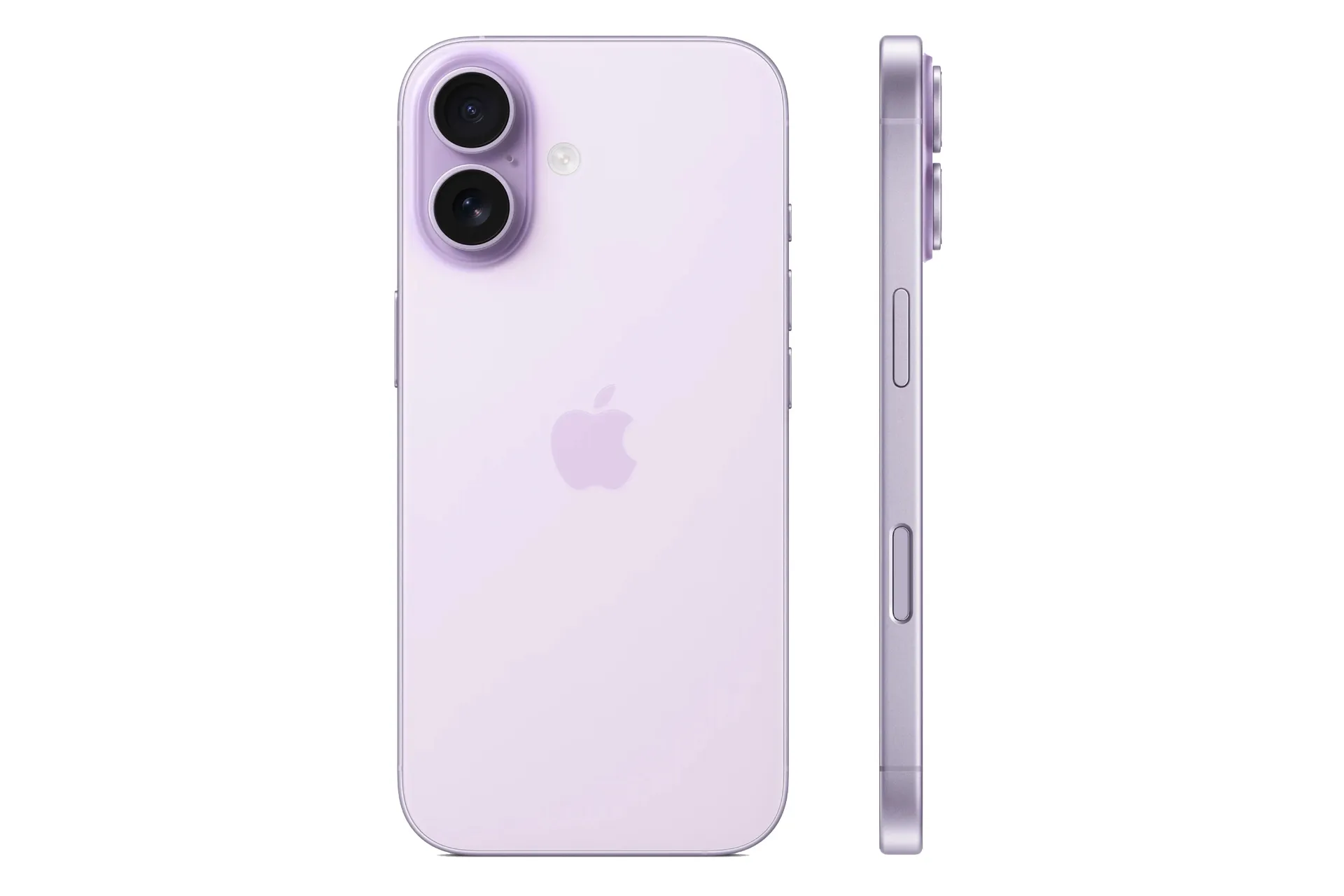 گوشی موبایل اپل آیفون 17 رنگ بنفش نمای پنل جانبی و پشت Apple iPhone 17