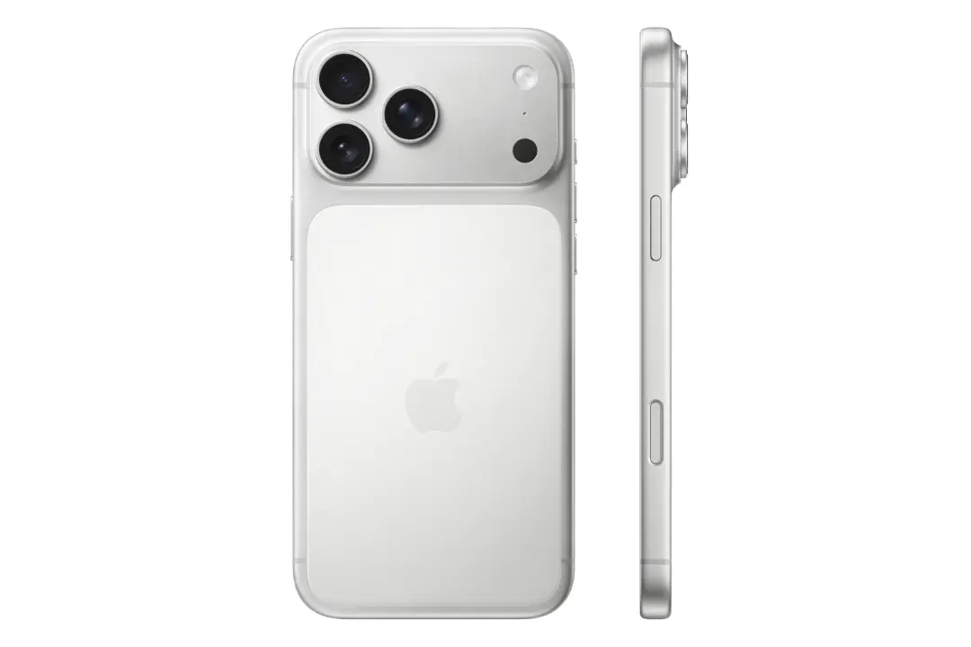 گوشی موبایل اپل آیفون 17 پرو مکس رنگ نقره ای نمای جانبی و پشت Apple iPhone 17 Pro Max