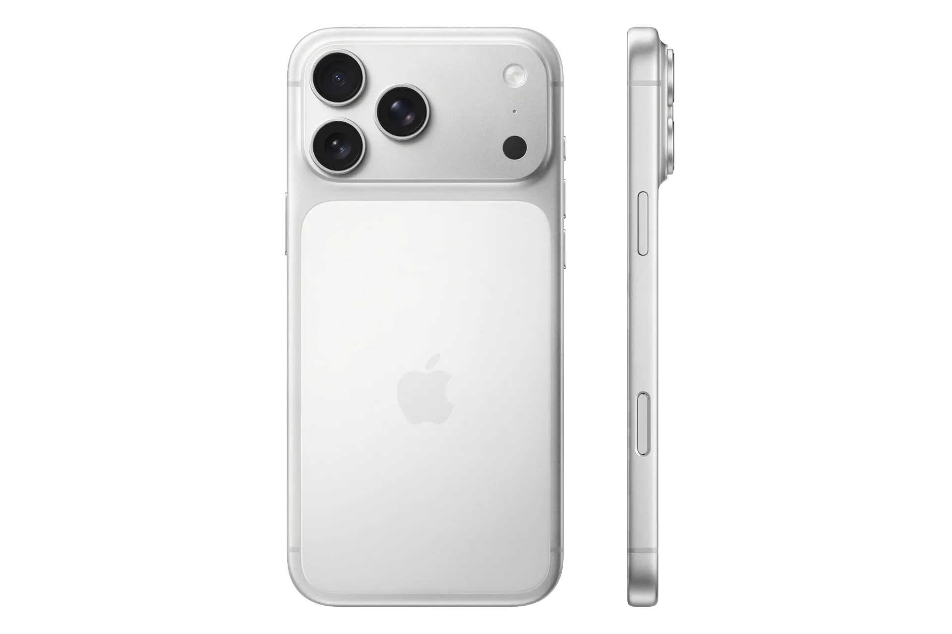 گوشی موبایل اپل آیفون 17 پرو مکس رنگ نقره ای نمای جانبی و پشت Apple iPhone 17 Pro Max
