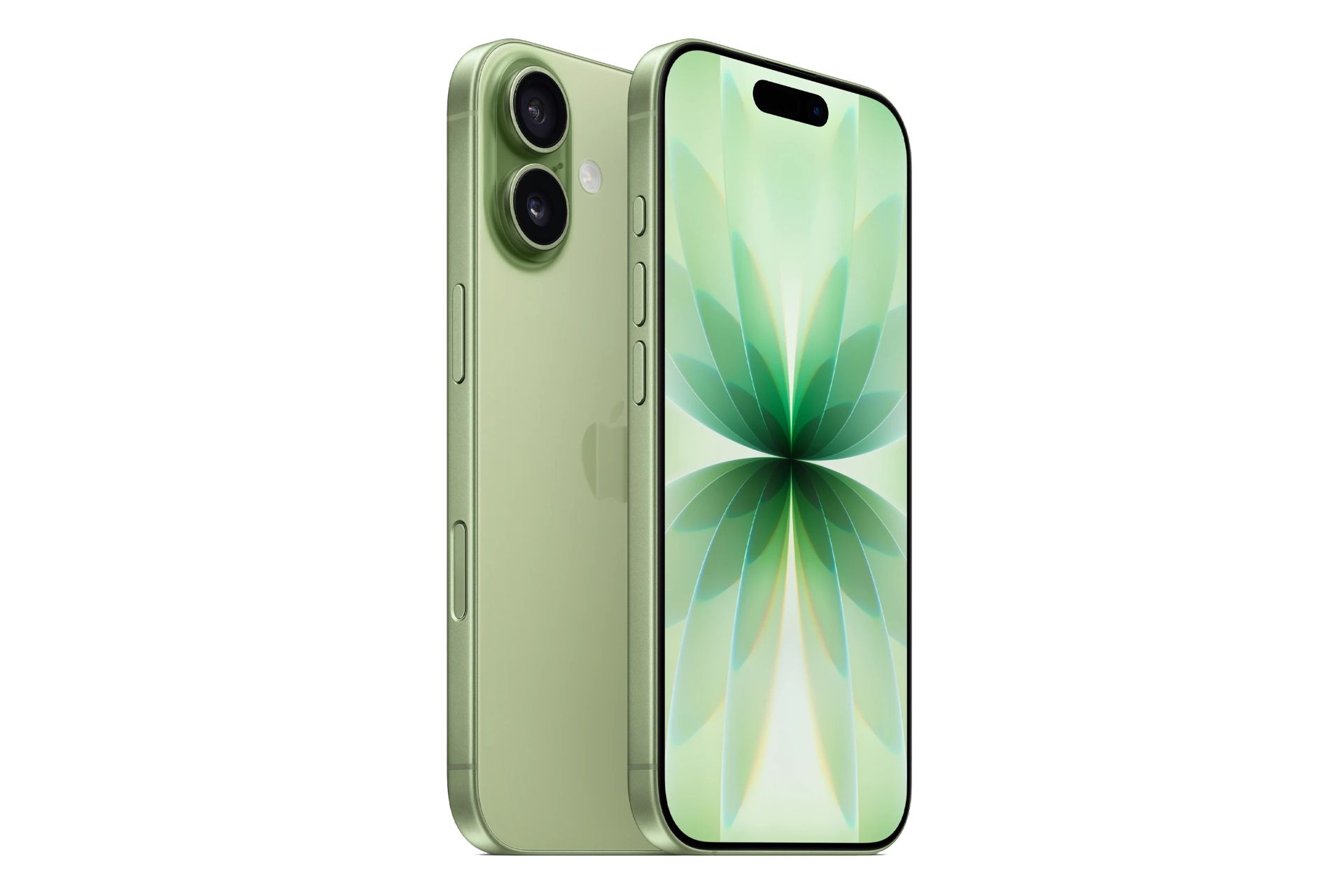 گوشی موبایل اپل آیفون 17 رنگ سبز نمای جلو و پشت Apple iPhone 17