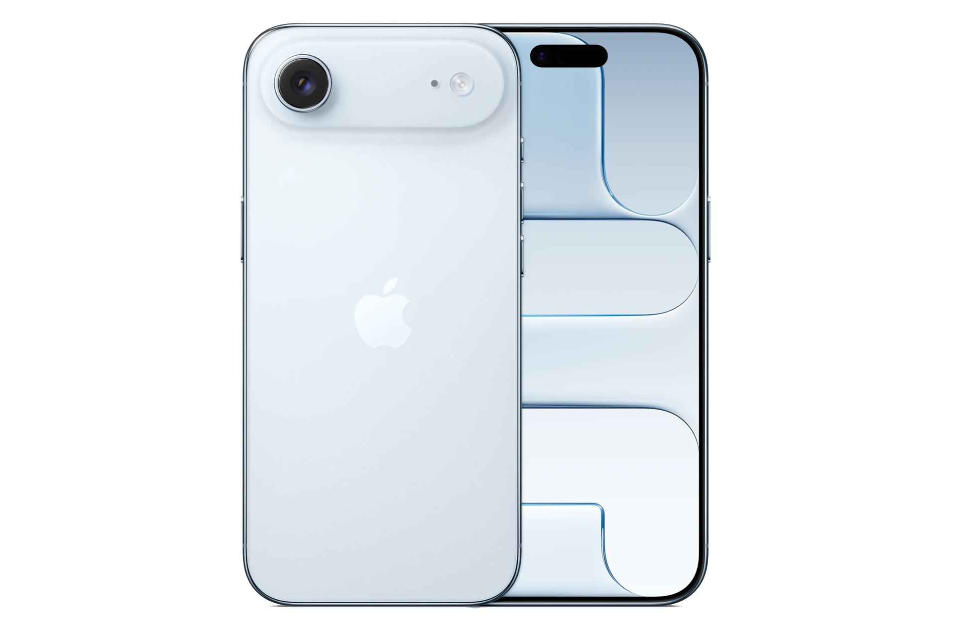 گوشی موبایل اپل آیفون ایر رنگ آبی نمای پنل جلو و پشت Apple iPhone Air