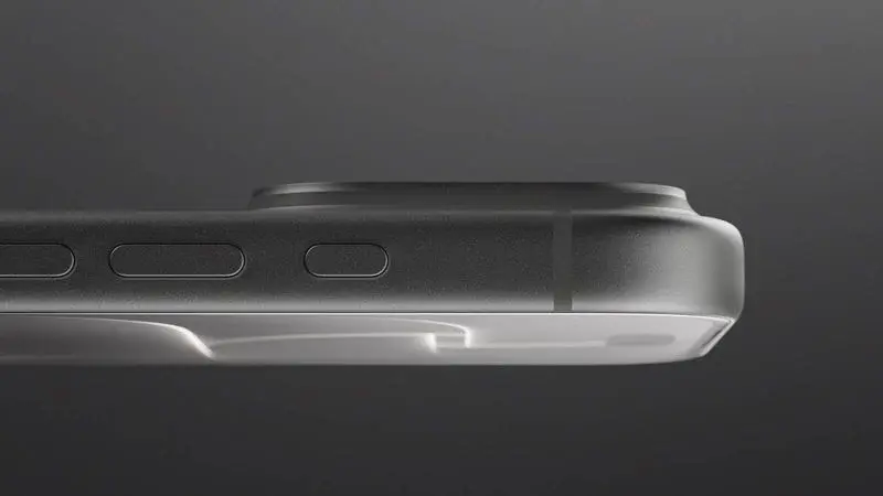 لبه‌های بدنه و دکمه‌های کناری گوشی آیفون (iPhone) با طراحی جدید