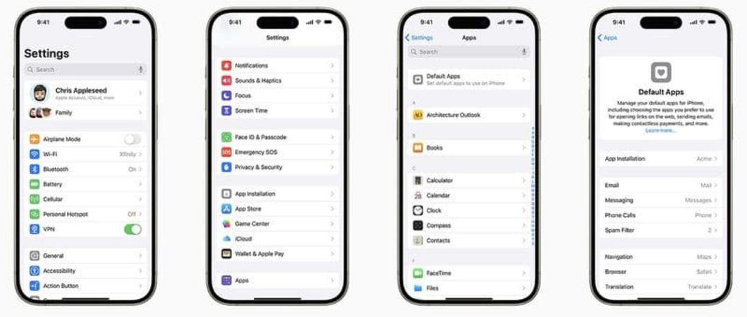 تغییرات تنظیمات آیفون در اروپا با iOS 18