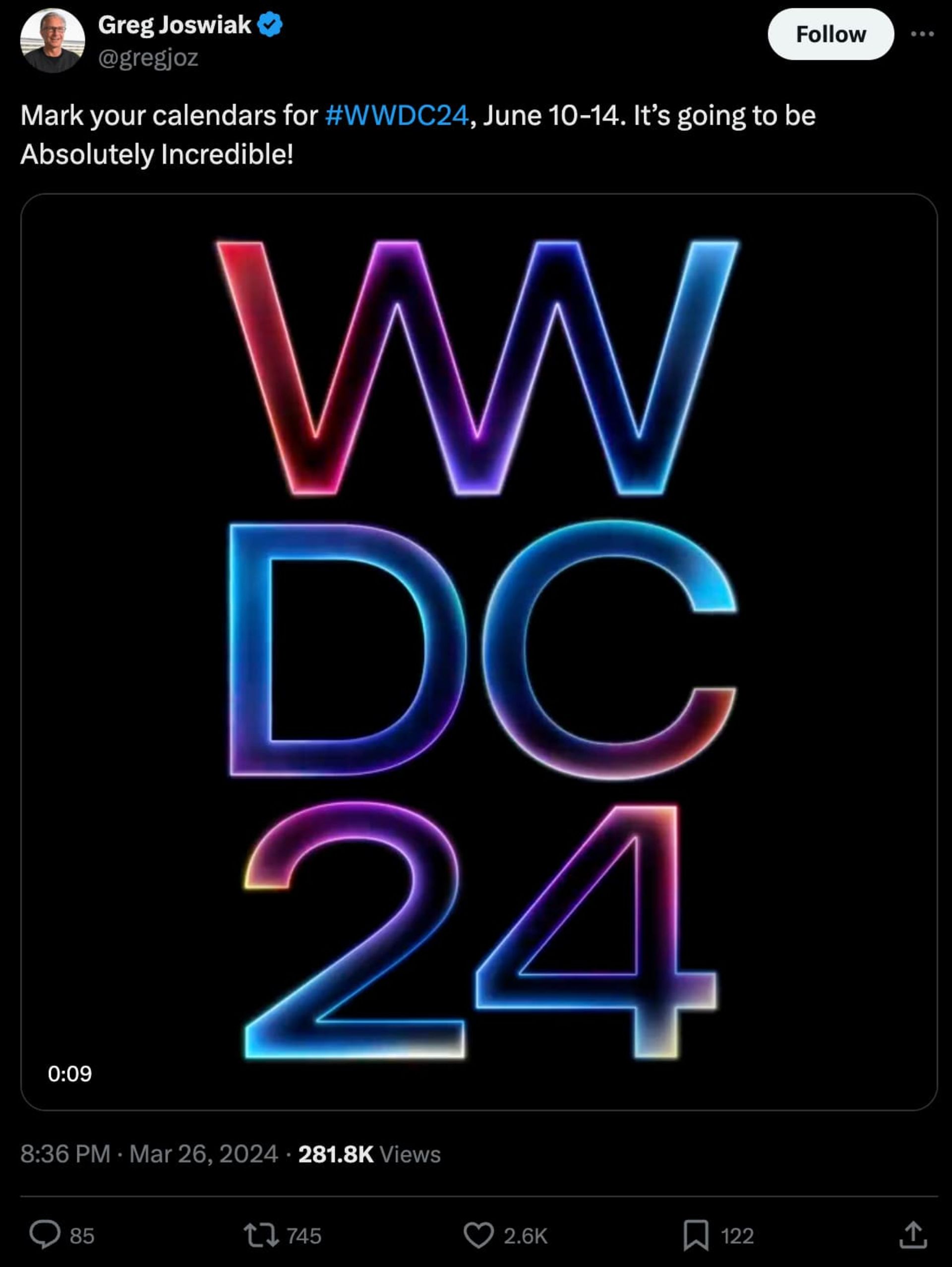 پست مدیر بازاریابی اپل با محوریت هوش مصنوعی در WWDC 2024