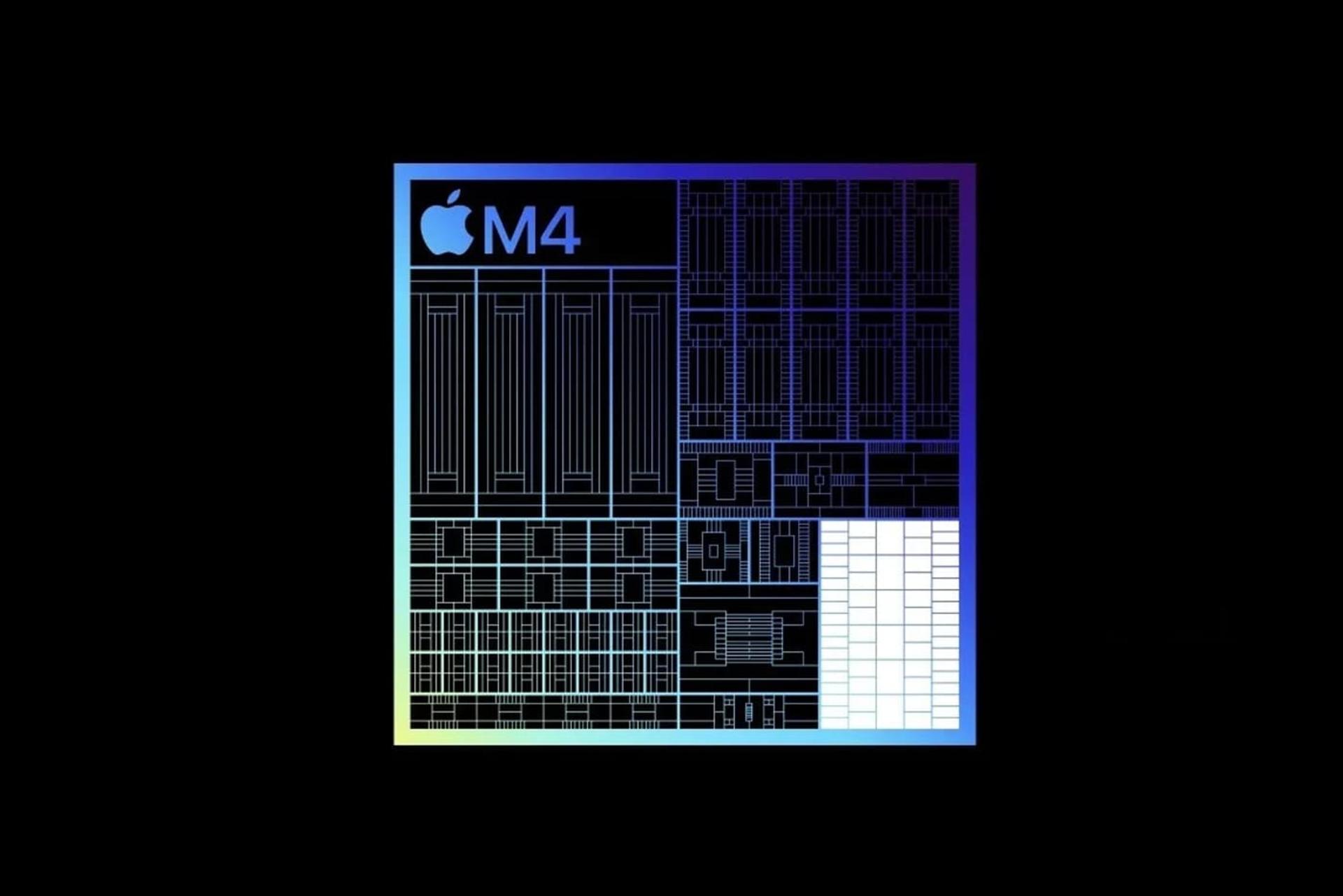 پردازنده M4 اپل از نمای جلو