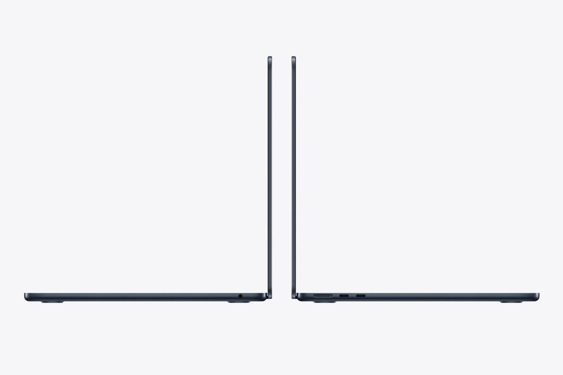 لپ تاپ اپل مک بوک ایر Apple MacBook Air 13 2026 نمای جانبی و درگاه ها