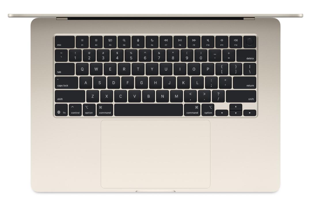 کیبورد لپ تاپ مک بوک ایر 15 اینچی 2025 اپل طلایی / Apple MacBook Air 15 2025 M4
