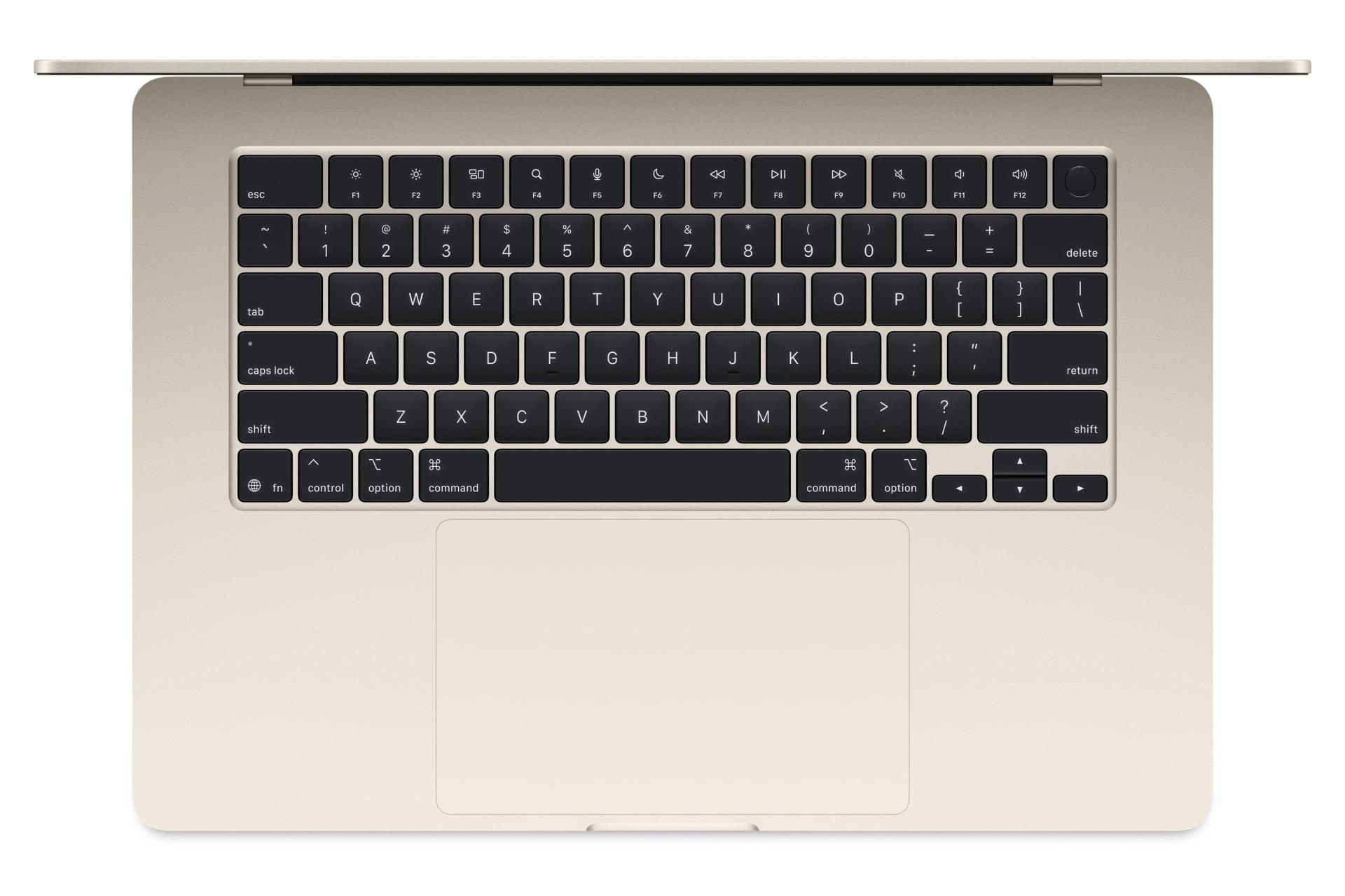 کیبورد لپ تاپ مک بوک ایر 15 اینچی 2025 اپل طلایی / Apple MacBook Air 15 2025 M4