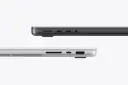 مک بوک پرو اپل با نمایشگر لمسی Apple Macbook Pro 14 2026 PROLED XDR نمای جانبی و درگاه ها رنگ مشکی و نقره ای