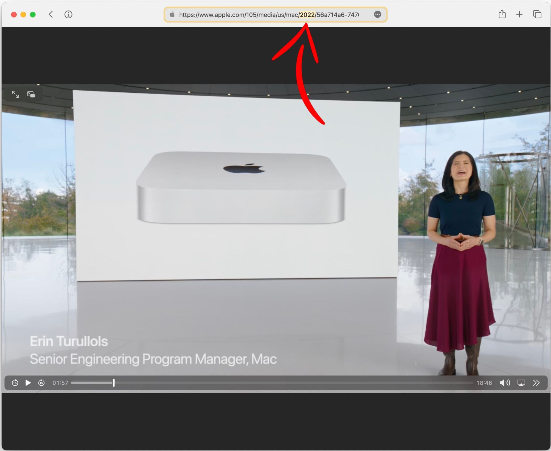 اسکرین شات ویدیو رونمایی مک بوک پرو ۲۰۲۳ اپل