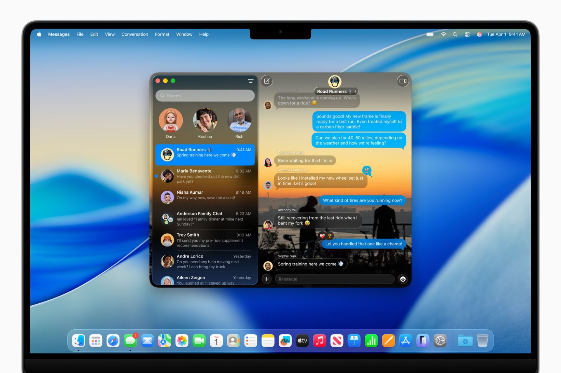 پس‌زمینه‌ی چت در macOS 26