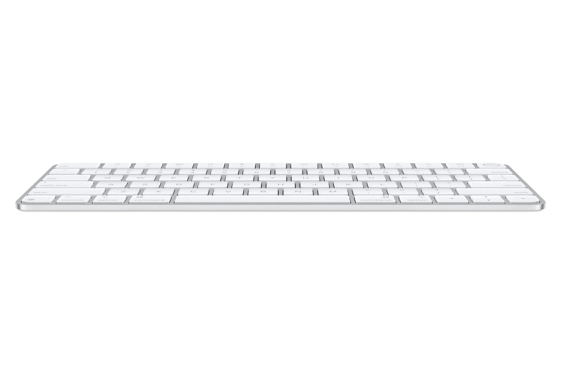 کیبورد اپل مجیک کیبورد 2024 سفید از نمای کناری / Apple Magic Keyboard 2024 with Touch ID USB-C