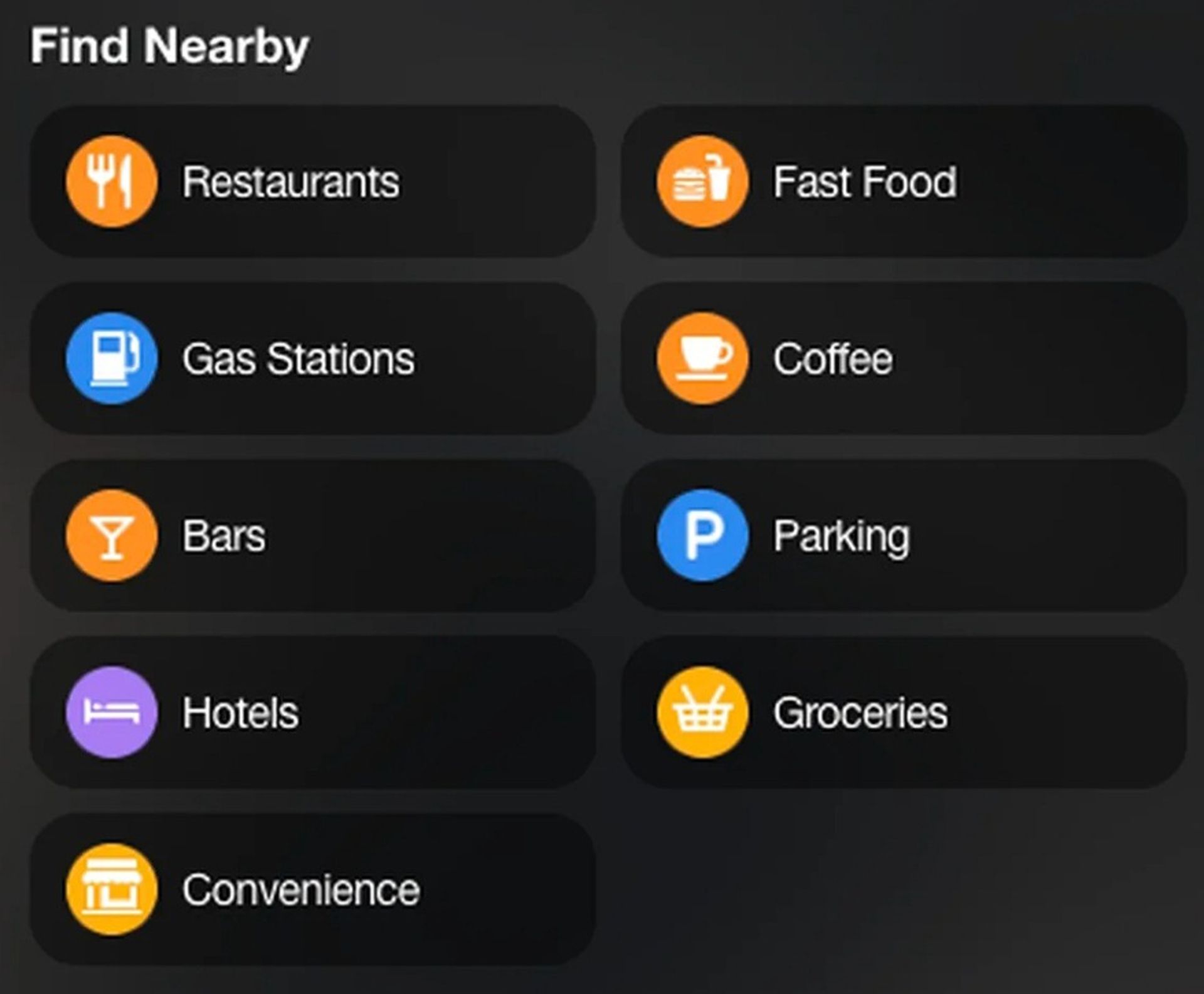 نسخه‌ی تحت‌وب اپل مپس و دسته‌بندی‌های آن