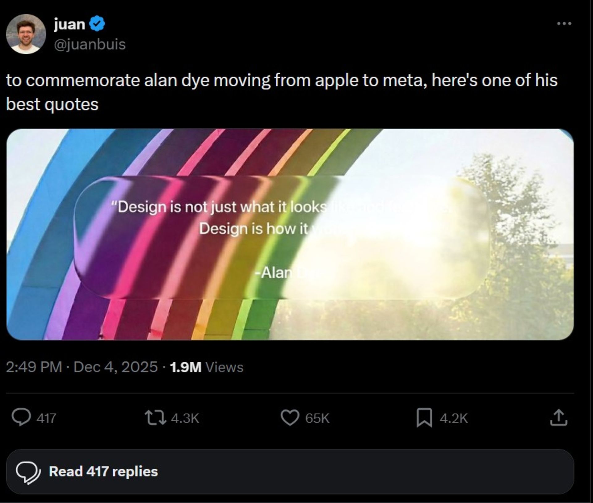 توییت طنز درباره جدایی آلن دای از اپل و پیوستن او به متا