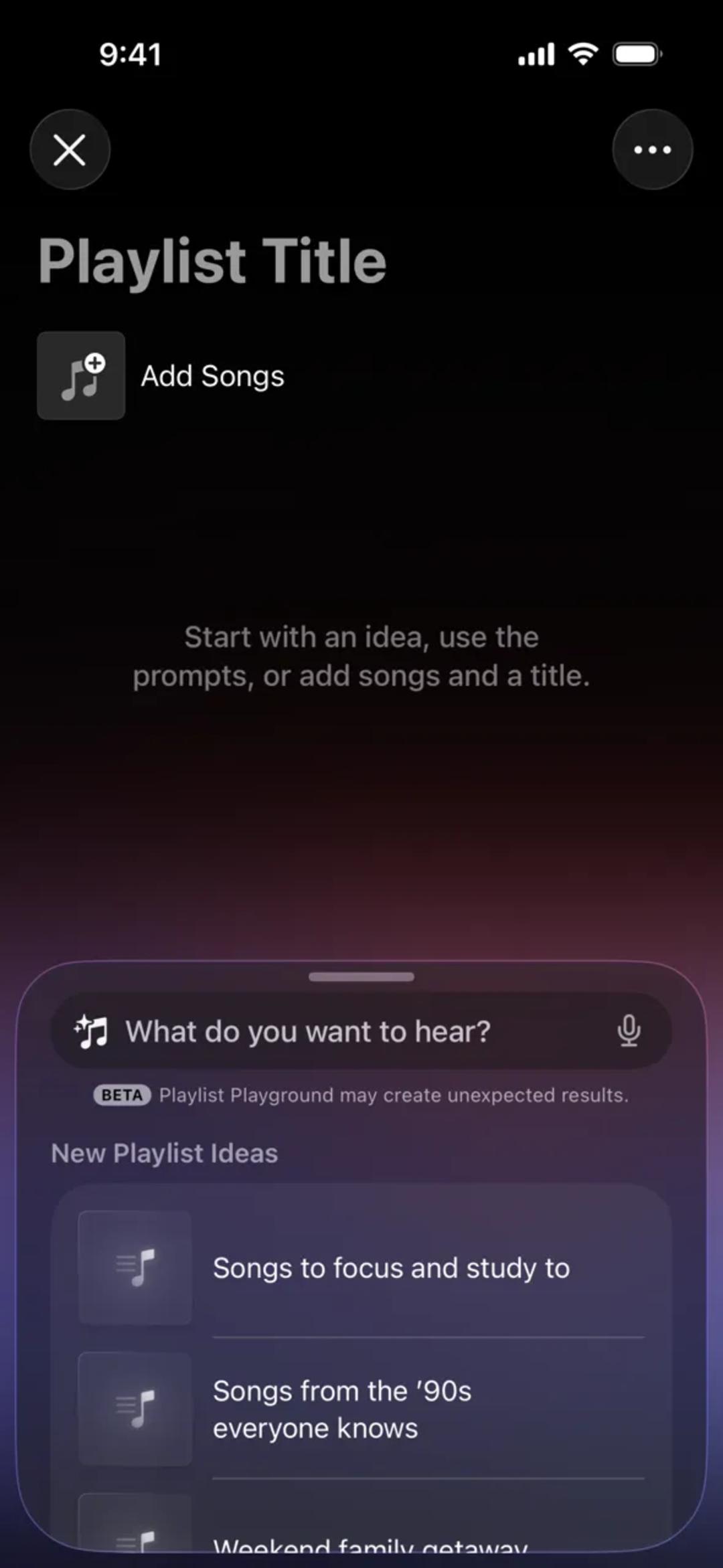 قابلیت Playlist Playground در سرویس اپل موزیک