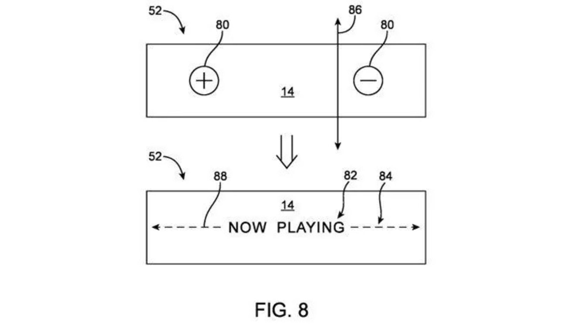 تصویر پتنت اپل برای نمایشگر لمسی کناری