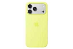 رنگ زرد قاب گوشی اپل مدل Silicone Case with MagSafe مناسب اپل iPhone 17 Pro