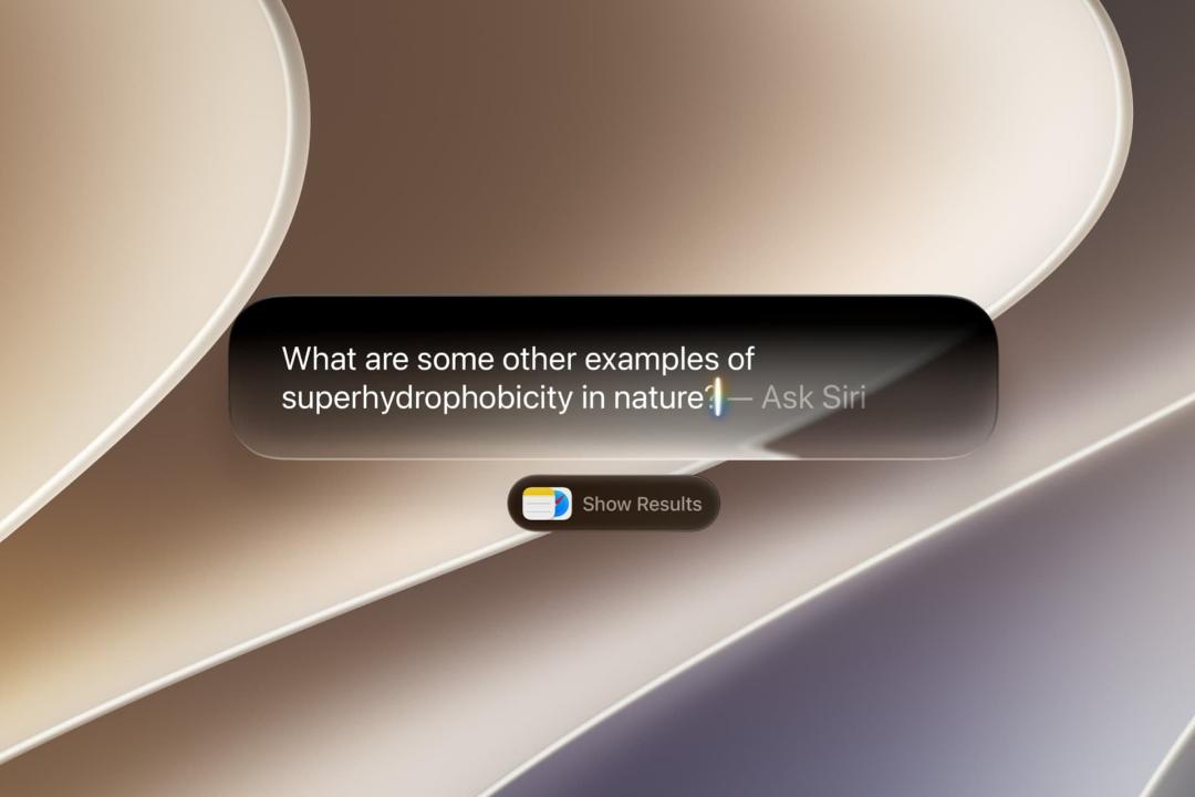 کادر جست‌و‌جو سیری هوش مصنوعی Siri AI