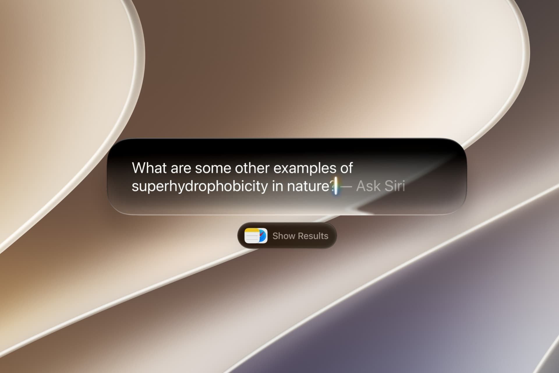 کادر جست‌و‌جو سیری هوش مصنوعی Siri AI