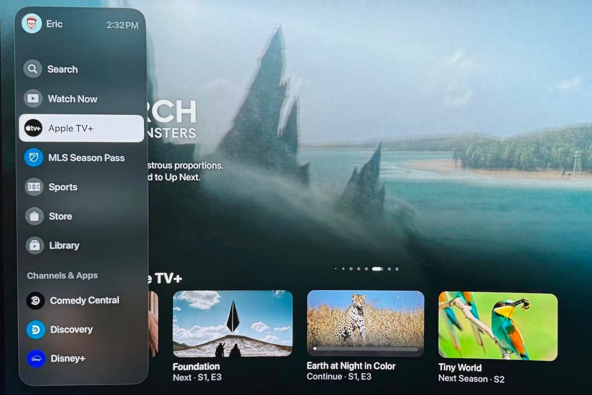 اپلیکیشن Apple TV در سیستم عامل tvOS 17.2