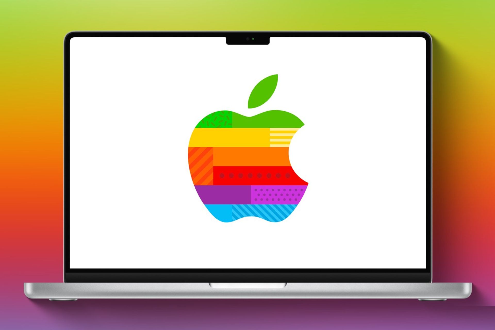 والپیپر رنگی اپل روی مک